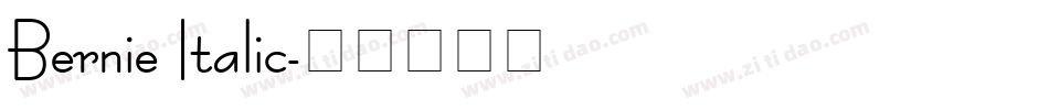 Bernie Italic字体转换